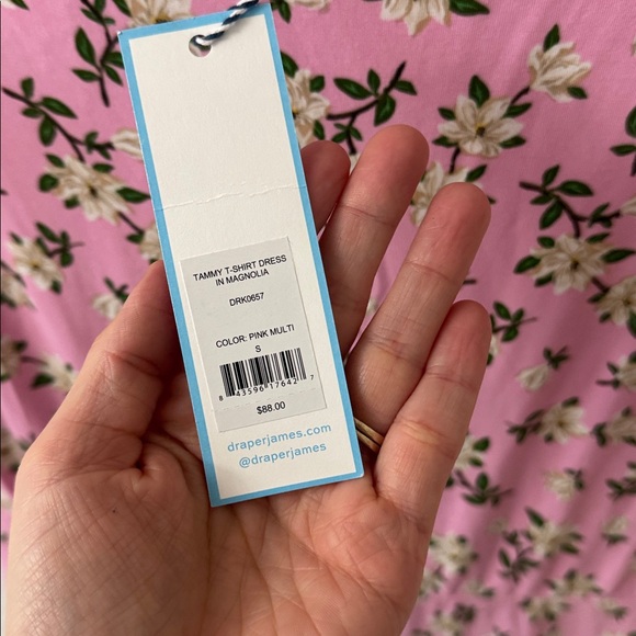 Draper James Tammy T Shirt Midi Dress Magnolia Pink Small NWT - Picture 5 of 5